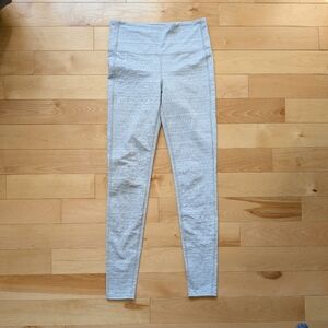 Athleta Light Gray Textured High-Rise Leggings